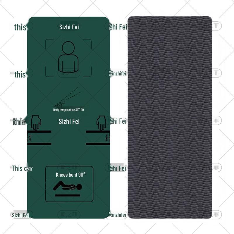 Thickened Military Green TPE Yoga Mat - Foldable, Widened, Perfect for Sit-Up Training and Fitness 1000+ pcs