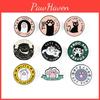Cute Cat Paw Shaped Metal Badge Cartoon Animal Brooch For Decoration