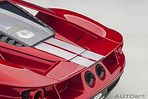 AUTOart 1/12 Scale Ford GT 2017 Metallic Red/Silver Stripes Finished Product 12106