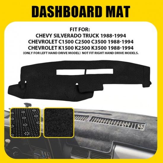 Fit 1988-1994 Chevrolet C3500 C1500 C2500 Mat Dashboard Dash Cover Dashmat