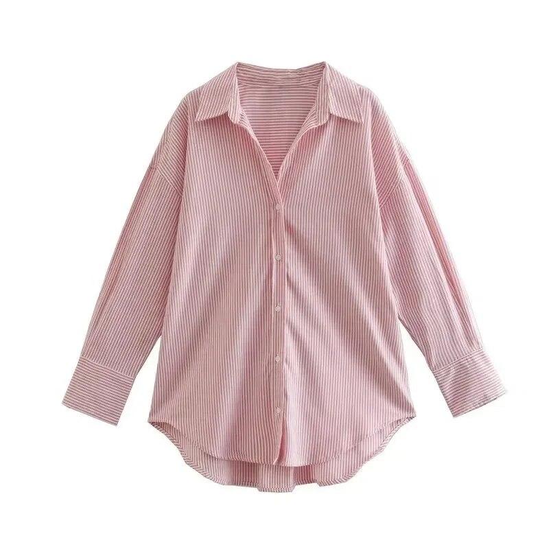 Fashion Casual Long Sleeve Office Shirt Women 2023 Multicolor Loose Simple Blouses Buttons Spring Autumn Lapel Ladies Tops 30443