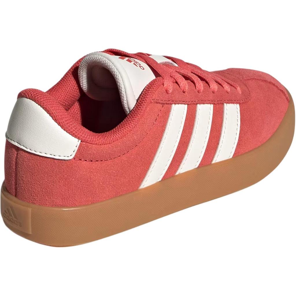 Adidas VL Court 3.0 Suede Comfortable Soft Support Low Top Kids Skate Shoes Kids Sneakers Red JR2214