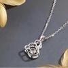 Sterling Silver Swan Pendant Necklace with Beating Heart - Japanese & Korean Style for Women