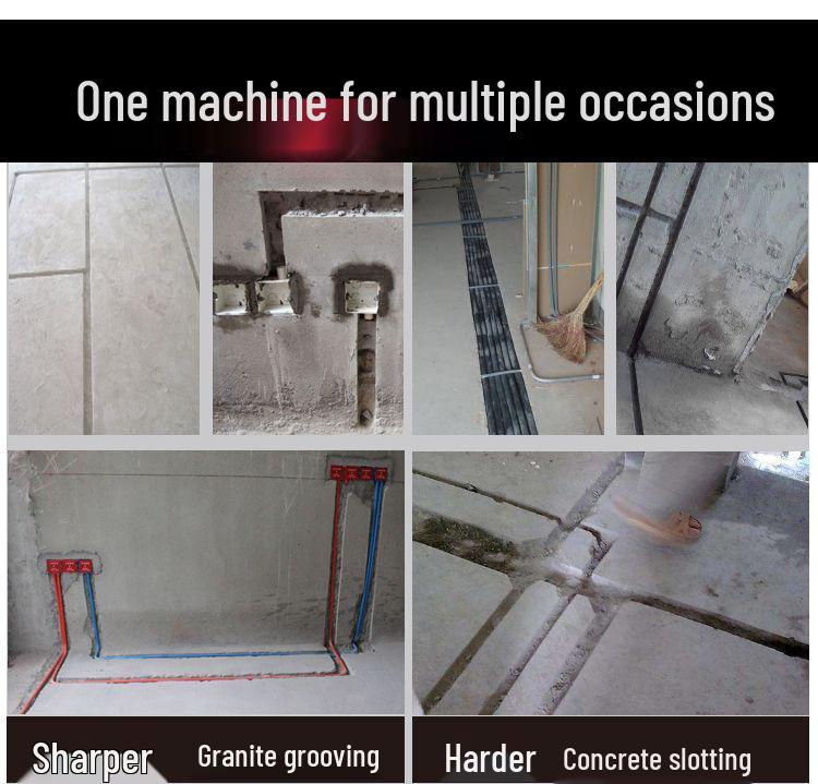 Multi-Functional Dust-Free Handheld Wall and Concrete Grooving Machine