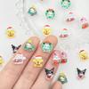 60 New Mini Cute Mixed Christmas Cartoon Animal Series Resin Flat Back Diy Nail Decoration Accessories Holiday Gift A135