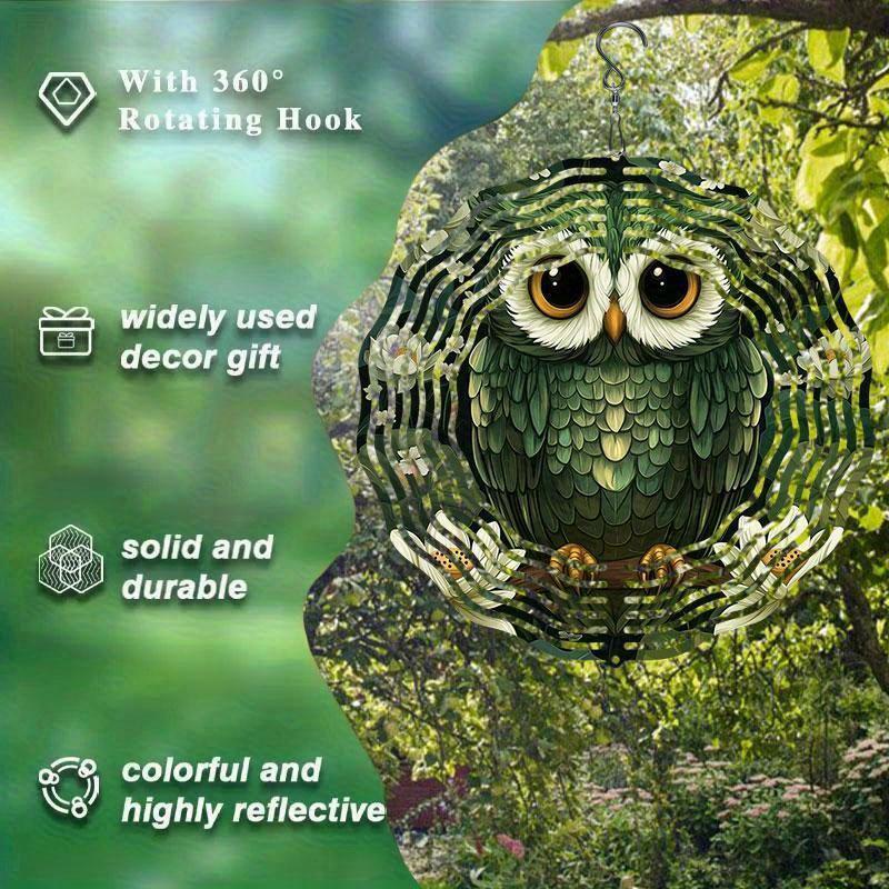 10 Zoll Hängender Windspinner mit 360-Grad-Haken für Balkon-Gartendekor Frühling Sommer Außendekoration