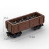 MOC Train Carriage Model, Rail Transport Vehicle, Coal Transport Vehicle, Rail Lift Pole Indicator Light, Train Accessories
