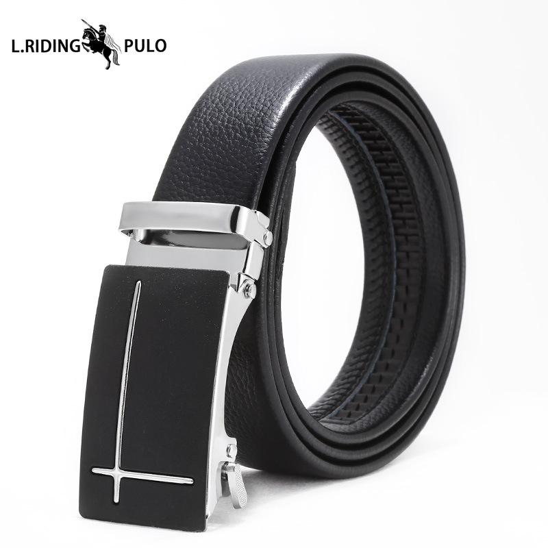 Cinture da Uomo, Cinture Casual, Semplici Fibbie Automatiche Giovanili, Fibbie in Ferro Imitazione Pelle, Fasce in Vita
