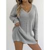 A Deep V-neck Sexy Casual Pullover Sweater for Women, A Base Layer for Autumn and Winter, A Dress Without A Belt