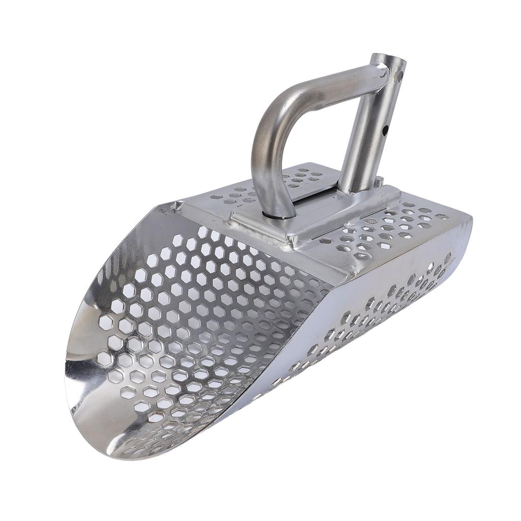 Stainless Steel Sand Shovel, Bch Metal Detection Shovel, Premium Sand Sifter Shovel with Efficient Toothed Sieve, Removable Handle for Sy Transport