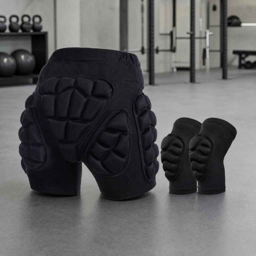 Safeguarding Short with Elbow Guards Ergonomic Segmented Padded Impact Shorts