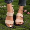 Women's Fashion Versatile Flat Sandals Summer Light Non-slip EVA Outside Wear Beach Cool Slippers Wholesale