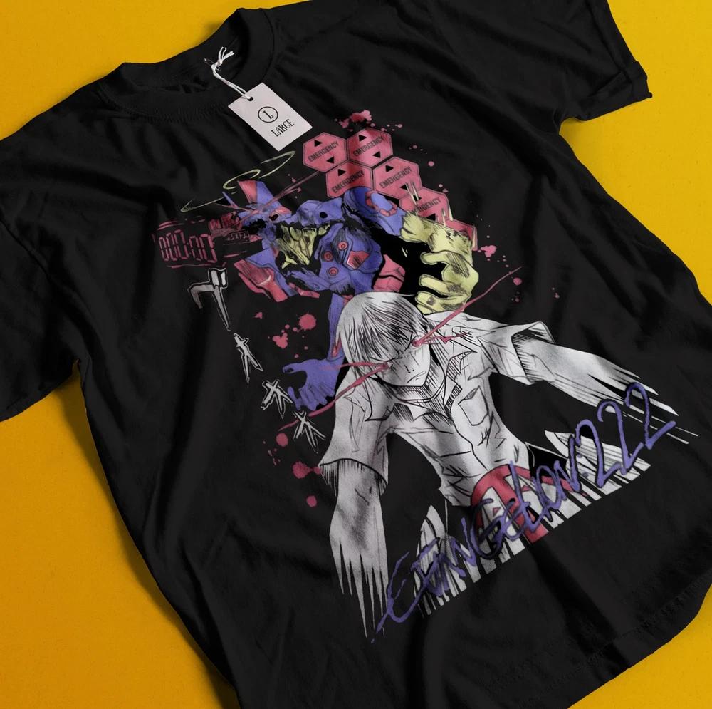Neon Genesis Evangelion Tshirt Eva Unit 01 Japanese Black Anime Shirt All Size S