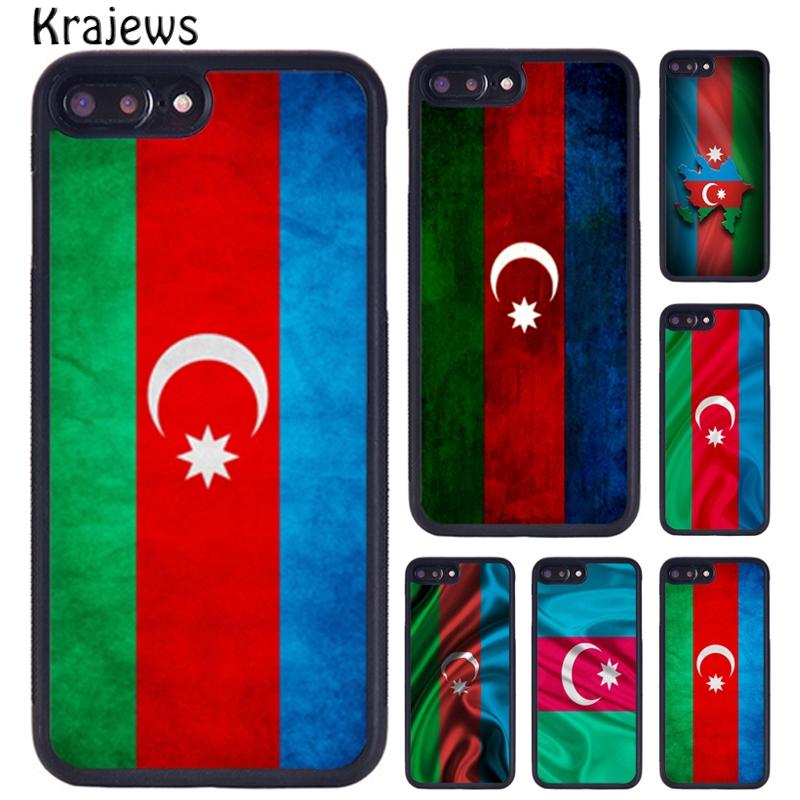 Krajews Azerbaijan Flag Phone Case For iPhone 17 Air 16 15 14 11 12 13 Pro MAX Plus cover shell coque