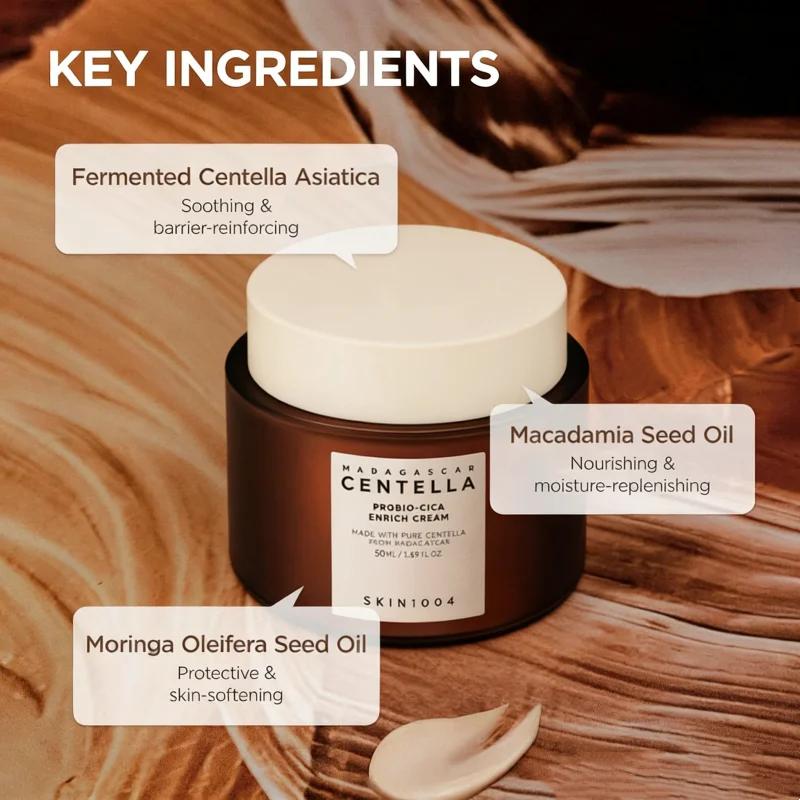 Korean Skin Care Centella Asiatica Probio-Cica Enrich Cream Facial Moisturiser Anti Wrinkle Cream Reduce Fine Lines Face Care