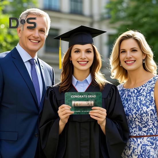 Držák na peníze k promoci třída 2025 Gratulujeme absolvente Držák na hotovost s plastovým obalem Dárková karta k promoci