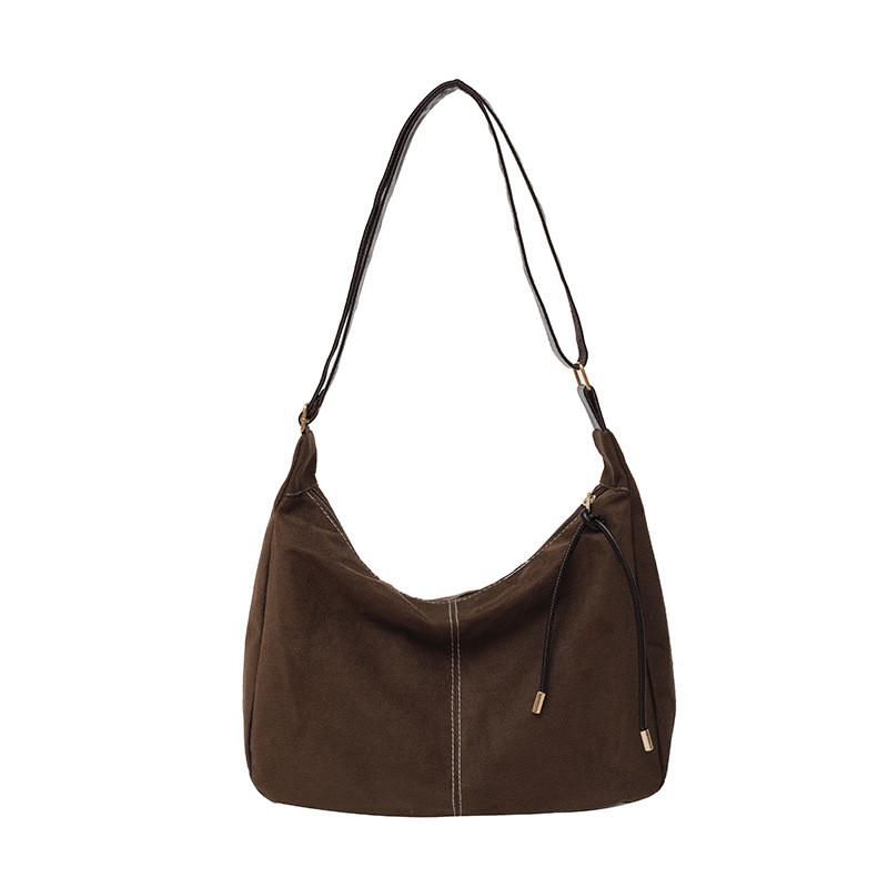 

Large Capacity Vintage Handbag For Women In Fashionable Black Khaki Brown Colors кавовий