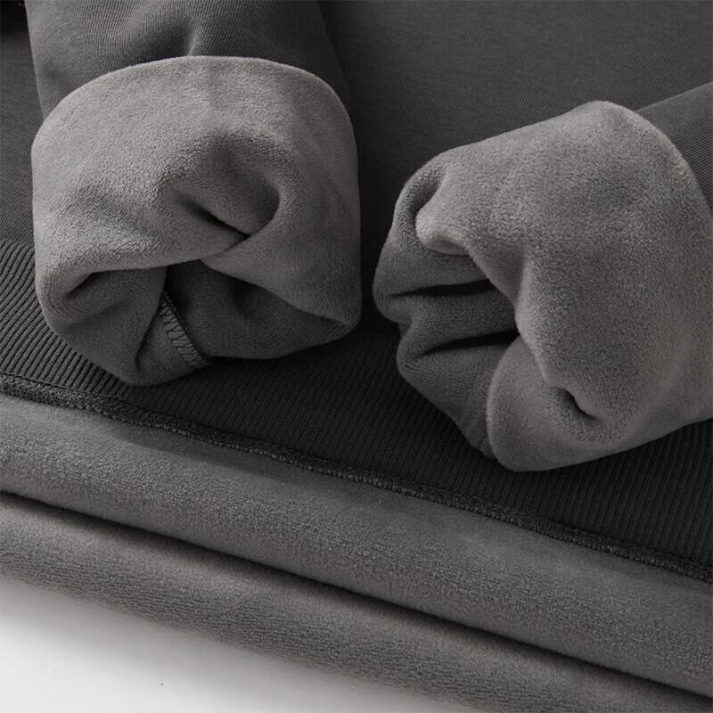 GENIOLAMODE Men's Fleece Lined Heavyweight Crewneck Sweatshirt with Smiling Face Print