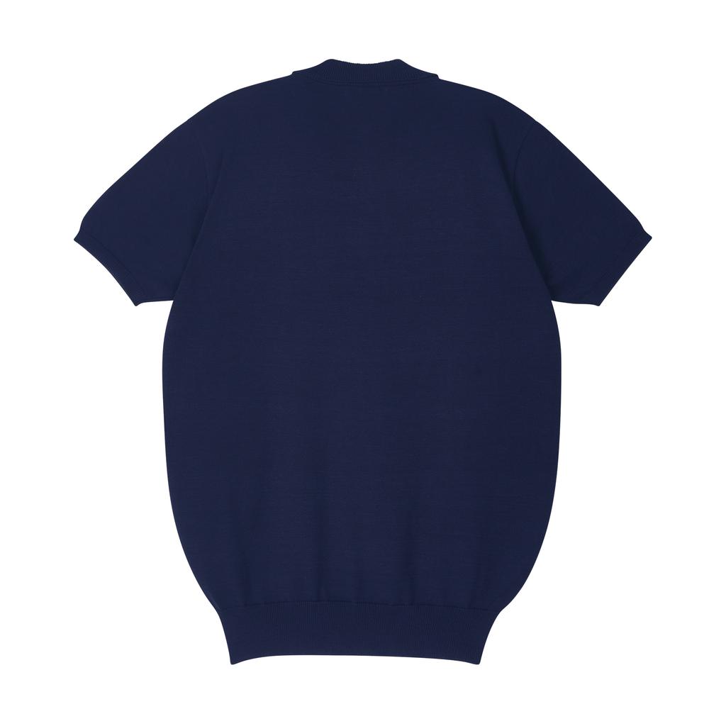 NOSCOULEURS (M)Multi Button Argyll Knit Navy