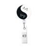 360 Rotating Cat Badge Reel Alligator Clip Retractable Badge Reel ID Card Holder  Keychains Lanyard