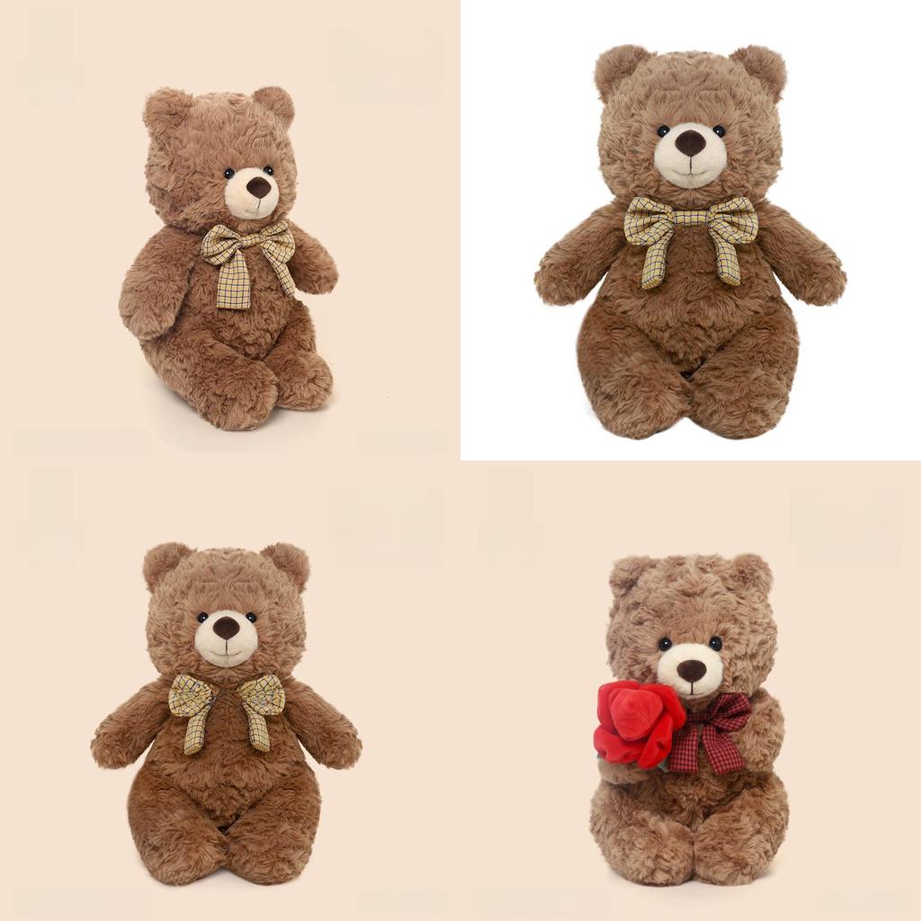 Plush Bear Toy With Bow Tie For Kids And Girls Perfect Gift Idea