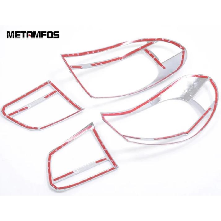 For Volkswagen VW Tiguan 2012 2013 2014 2015 5dr Hatchback Chrome Rear Light Lamp Cover Trim Taillamp Frame Car Accessories