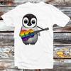 Baby Penguin Playing Guitar Gay Pride LGBT Rainbow T Shirt B568