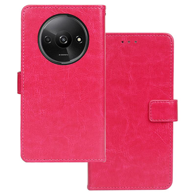 IDEWEI For Xiaomi Redmi A3 4G/Poco C61 4G Case Crazy Horse Texture Leather Phone Cover with Card Slots Wallet