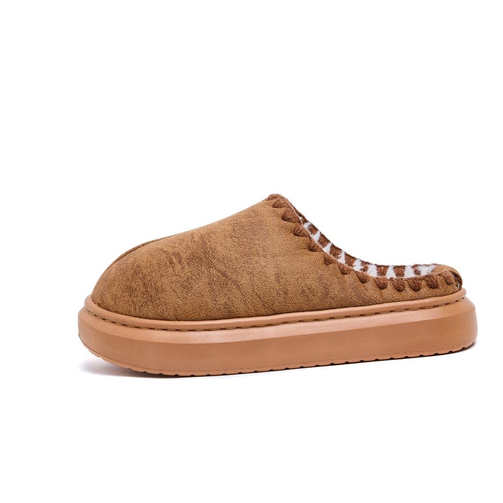 Winter Cotton Slippers for Keeping Warm At Home with Thick Velvet and Fur, Indoor Non Slip Cotton Slippers for Home Use