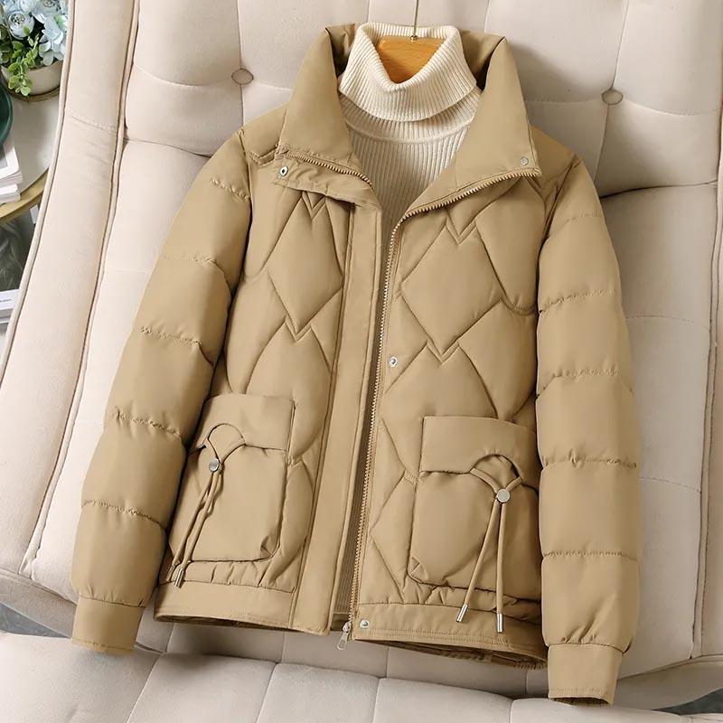 Coat for Women Cotton Autumn Winter Thickened Casual Oversize Double Layer Windbreaker Jacket