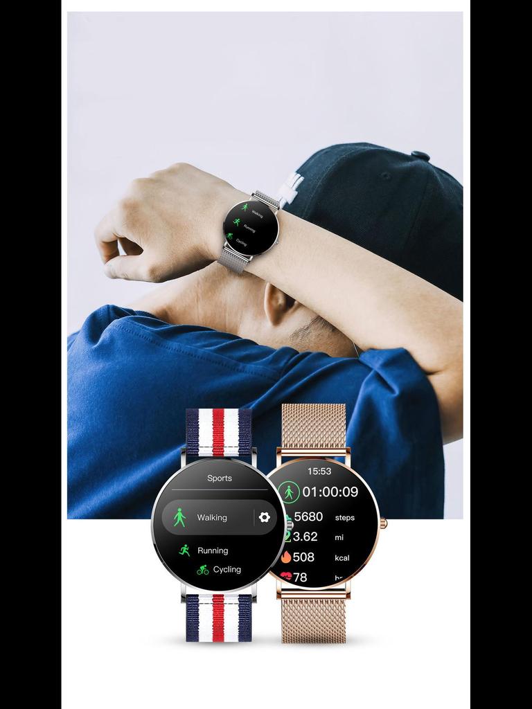 T8 Women's Smart Watch - 1.36\" Always-On Display, Stylish 360x360 Bracelet