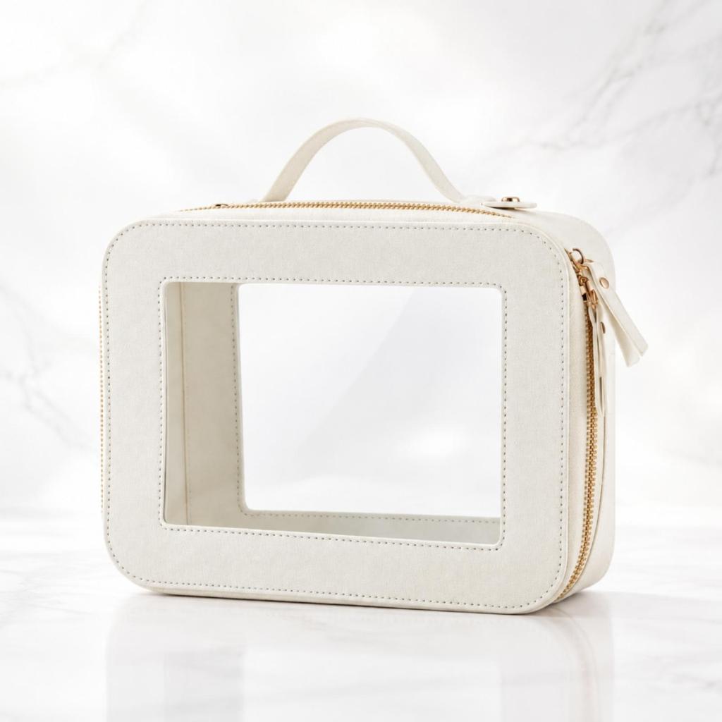 Game Tile Carrying Case Lightweight PU Mahjong Storage Pouch with Zipper Compact for Nights