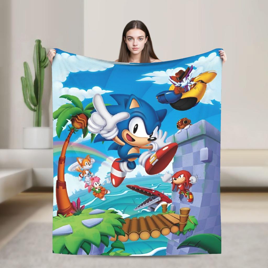 Zbrojené Super Ježek Stín Deka Flanelová Úžasná Prodyšná Přehozová Deka pro Dekoraci Přehozu