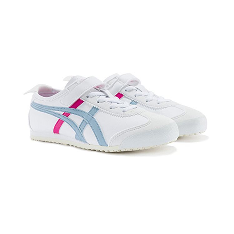 ONITSUKA TIGER Mexico 66 Non-Slip Durable Low-Top Sports Casual Shoes Kids Sneakers Blue White C8A2Y-0144