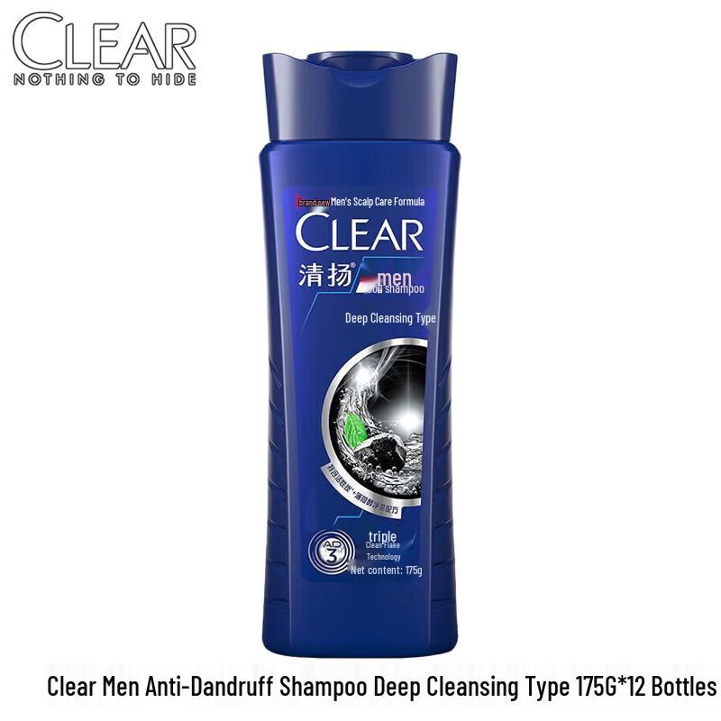 Clear Anti-Dandruff Deep Clean Shampoo 175g (12-Pack)