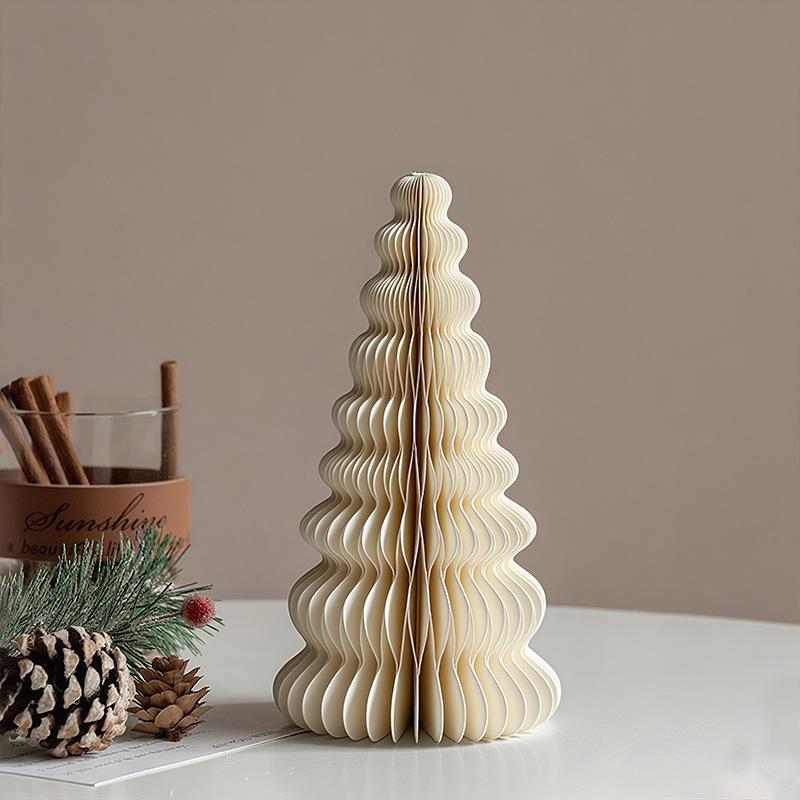 Stor Julgransprydnad 3D Honungskaka Vikbart Papper Julgran Navidad Dekorationer Skrivbord Hängande Juldekor