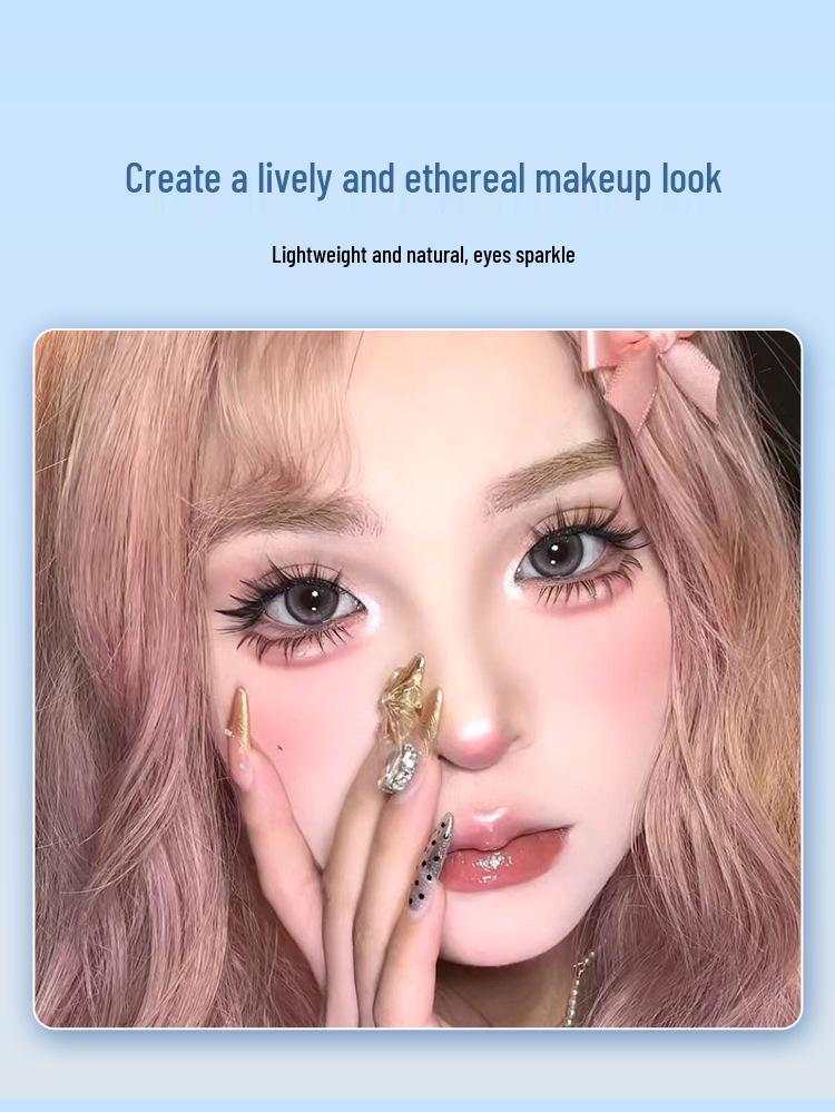 Natural Style Nine-Tailed Fox False Eyelashes – Large Capacity, Photogenic, Segmented Clusters for Beginners, 10 Rows.