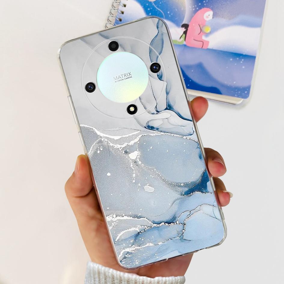 For Honor X9b 5G Case ALI-NX1 Popular Flower Soft Clear Silicon TPU Cover For Honor X9a RMO-NX1 HonorX9 ANY-NX1 Shockproof Funda