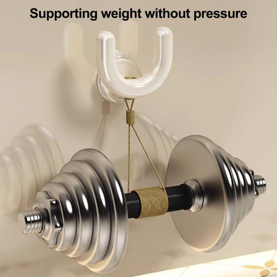 Yousheng 2PCS Shoe Rack U Shape Suction Cup Hook Non-Slip Stable Support No Drilling Slipper Rack for Towels