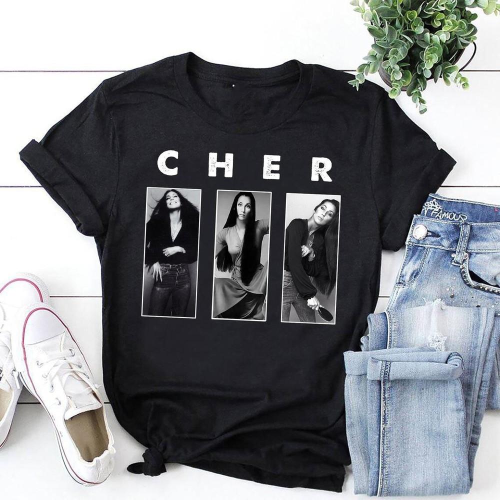 

Cher Singer Short Sleeve Black Unisex S234XL TShirt MM029 Unisex T-Shirt S