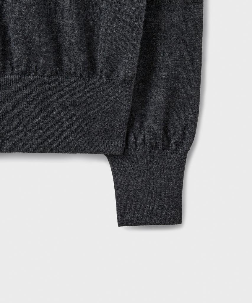 Beulaendideu [Superior] Essential Superfine V-Neck Knit [Charcoal]
