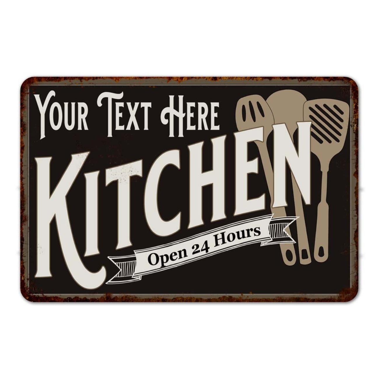 Personalized Metal Wall Art Kitchen Decorative Sign Waterproof белый