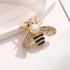 Charming Rhinestone Pearl Bee Brooch - Elegant Insect Pin Corsage Accessory