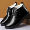 Fashion Fahsion Men Boots Warm Plush Boots For Men Lace Up Ankle Boots Men Fashion Black Shoes Outdoor Work Shoes Male Sneakers Footwear