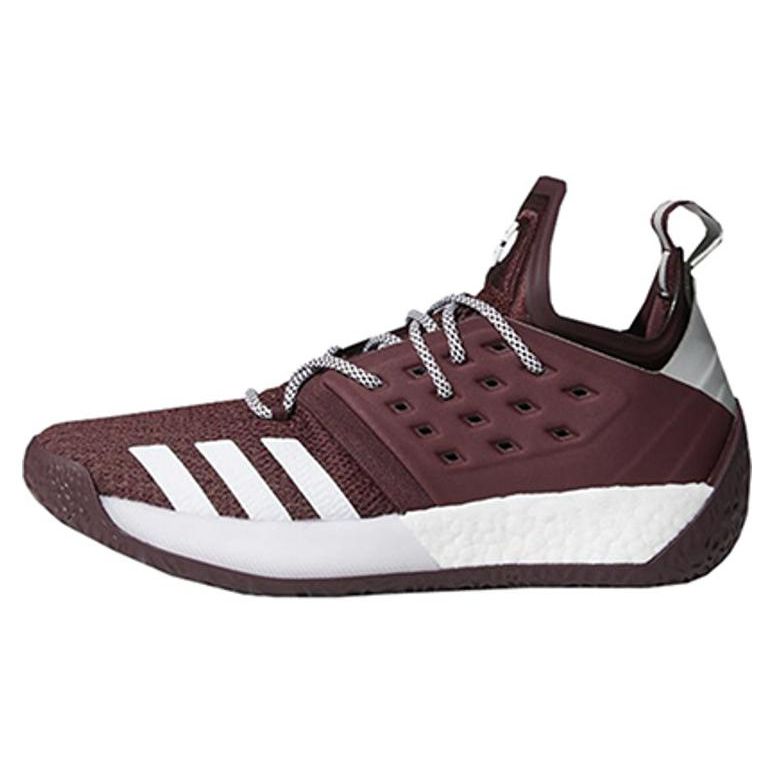 

Adidas Харден Том. 2 Мужские кроссовки штата Миссисипи PE, красно-бордовая обувь, белая AQ0401