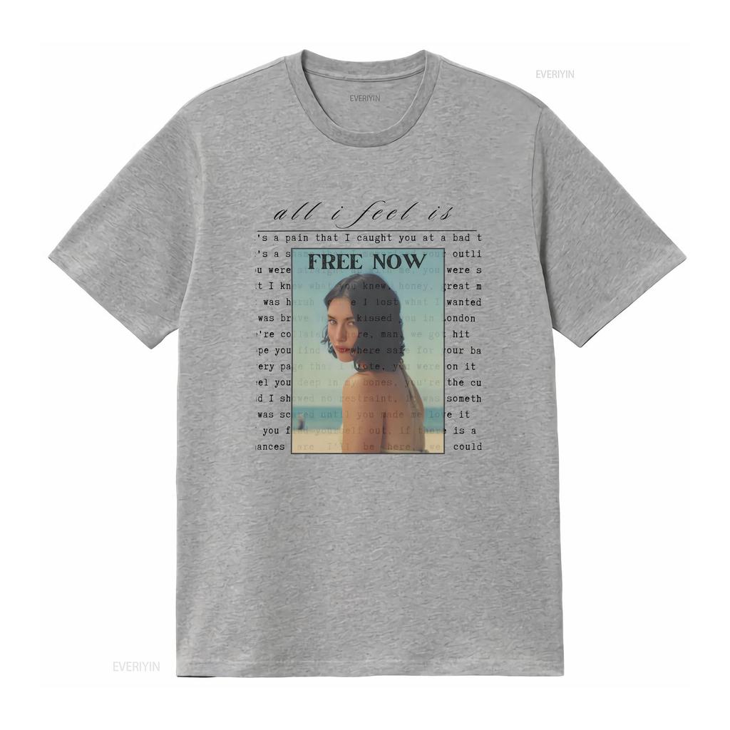 Gracie Abrams T Shirt Soft Free Now Song Lyrics The Secret of Us Album Summer vintage Washed Breathable Casual Comfortable