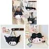 Girl Student Cartoon Kuromi My Melody Nylon Tote Bag With Zipper Closure For Casual Daily Use