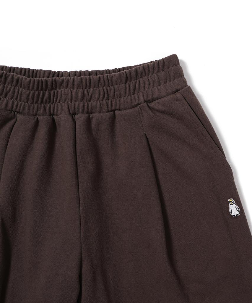 GAKKAI UNIONS Single-Pleat Wide Sweatpants Brown