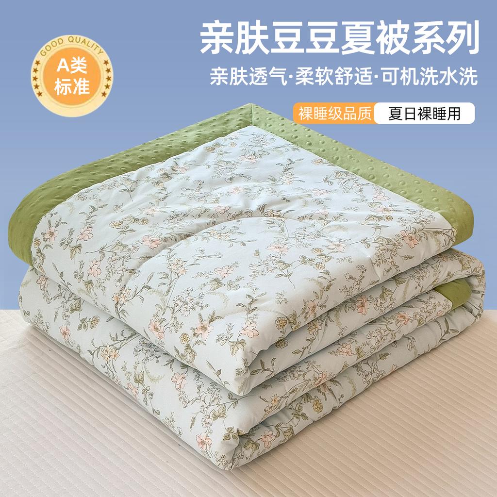 Double Layer Yarn A-Class Printed Soybean Velvet Summer Cool Quilt