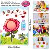 12 Photos/package Children's Cartoon Spring Garden Bee Toy Handmade Puzzle Sticker Emoji Replaceable